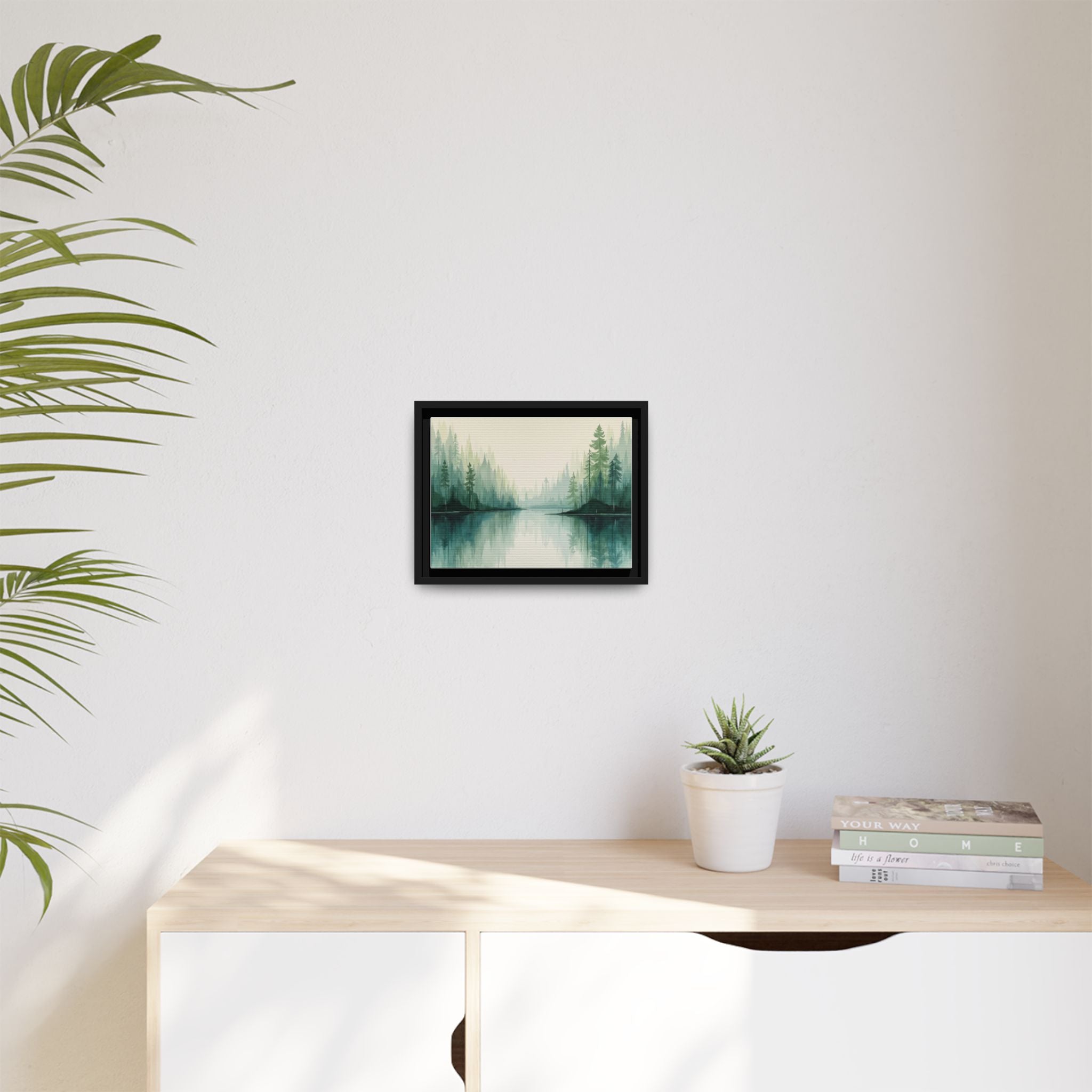 Serene Forest Lake Canvas Print