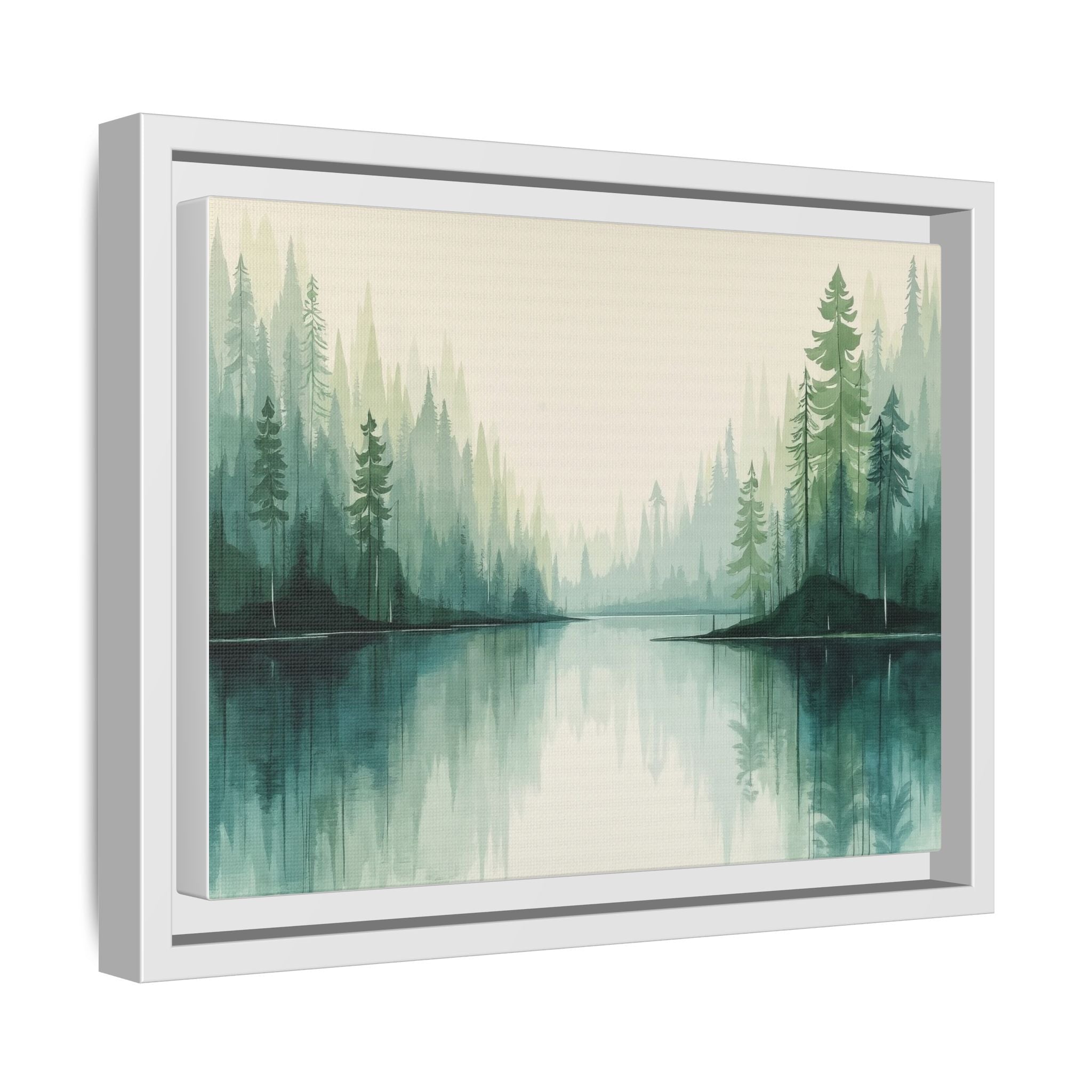 Serene Forest Lake Canvas Print