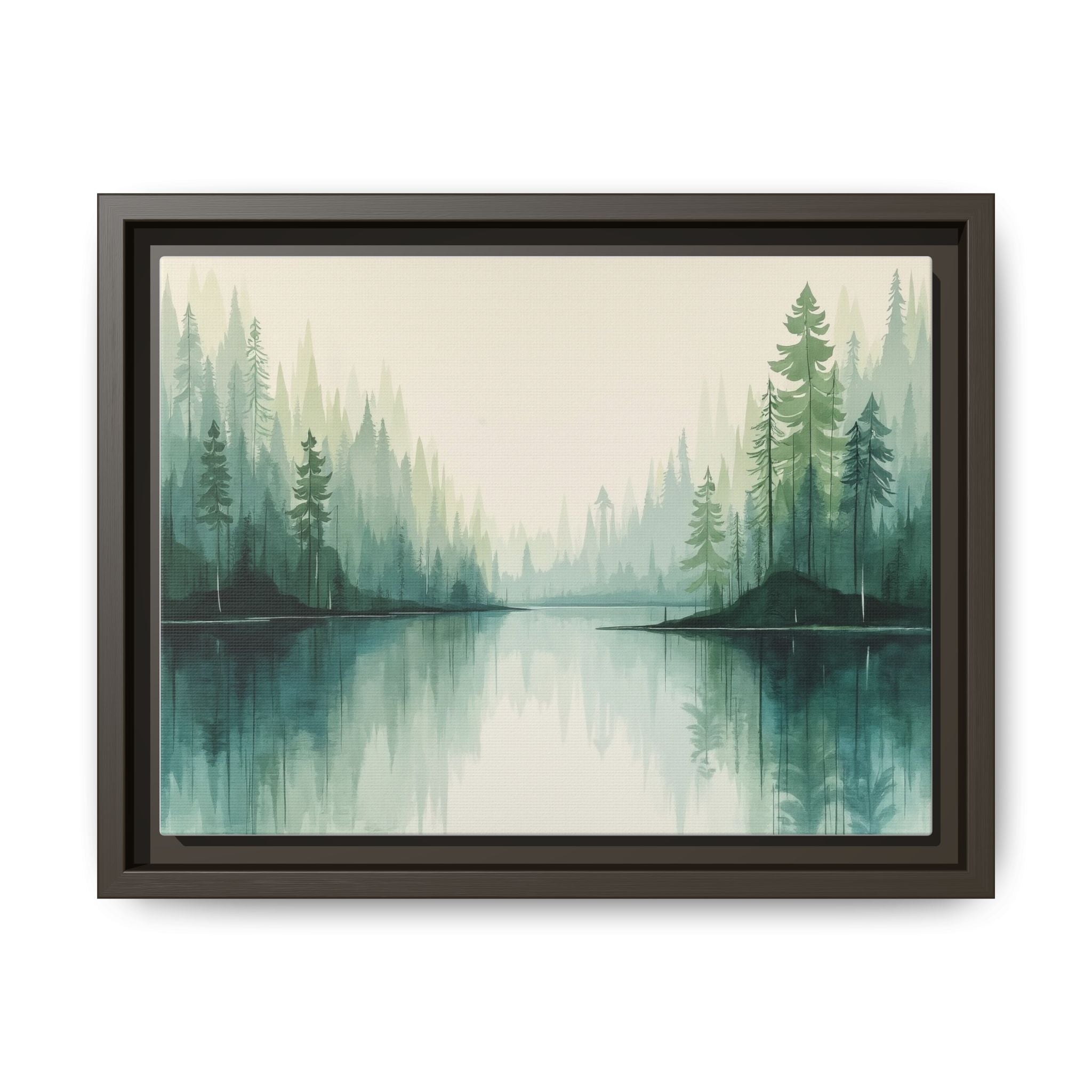 Serene Forest Lake Canvas Print