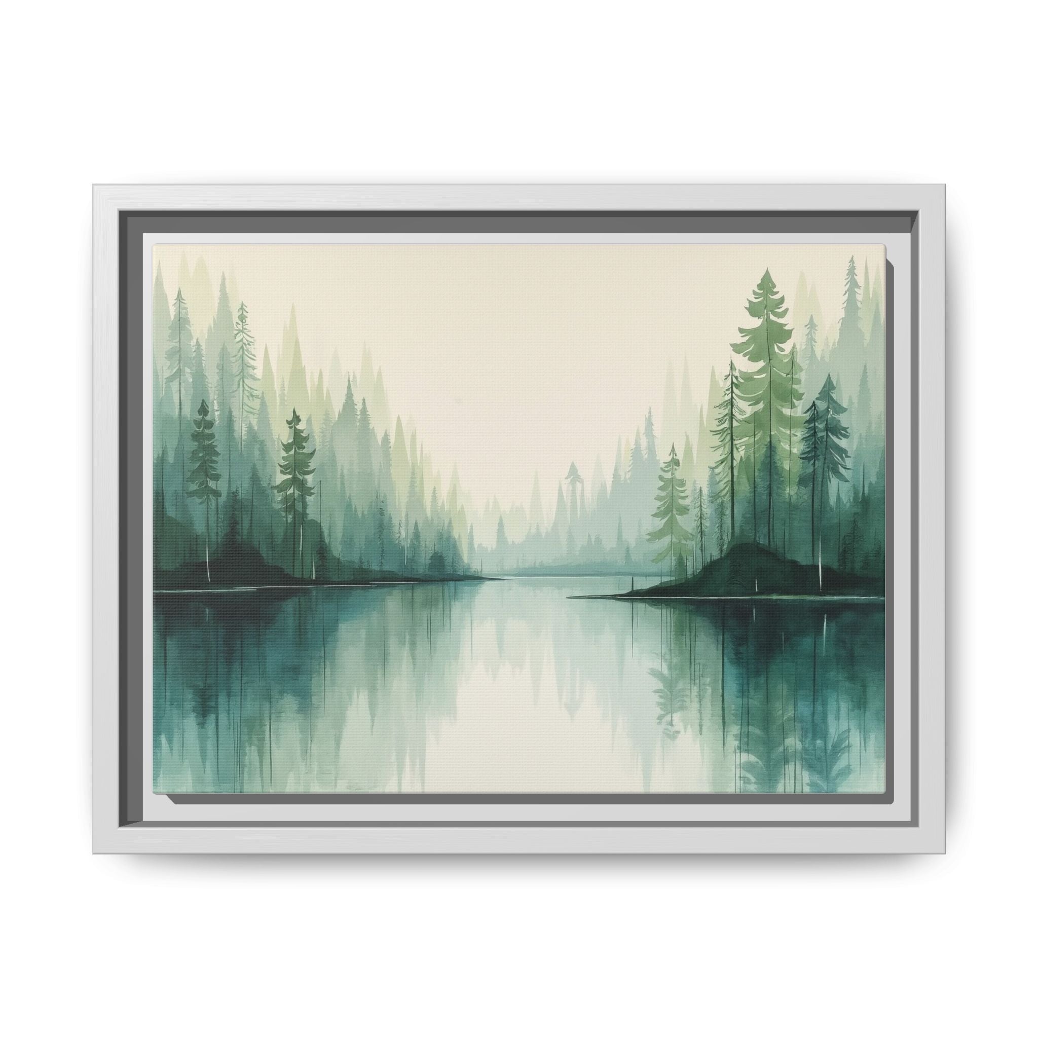 Serene Forest Lake Canvas Print
