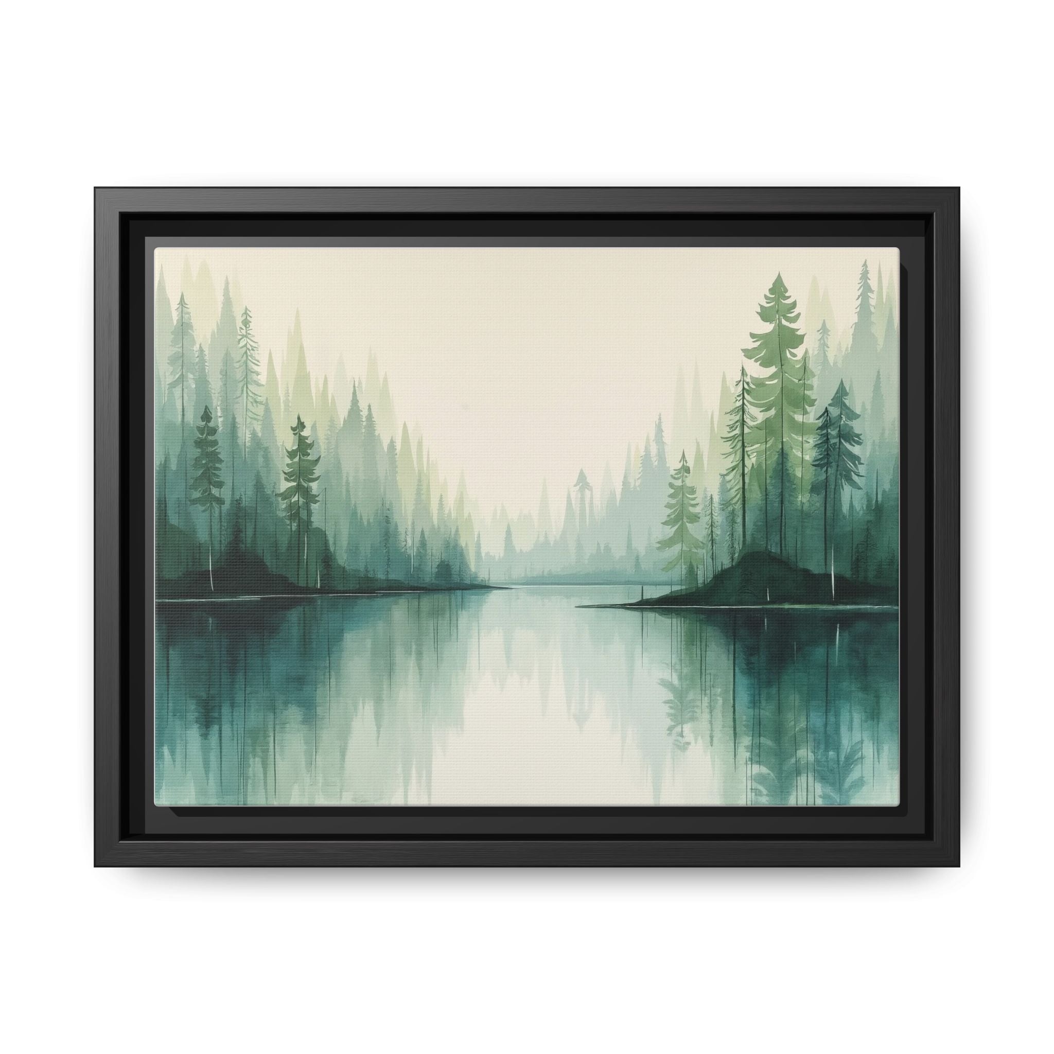 Serene Forest Lake Canvas Print